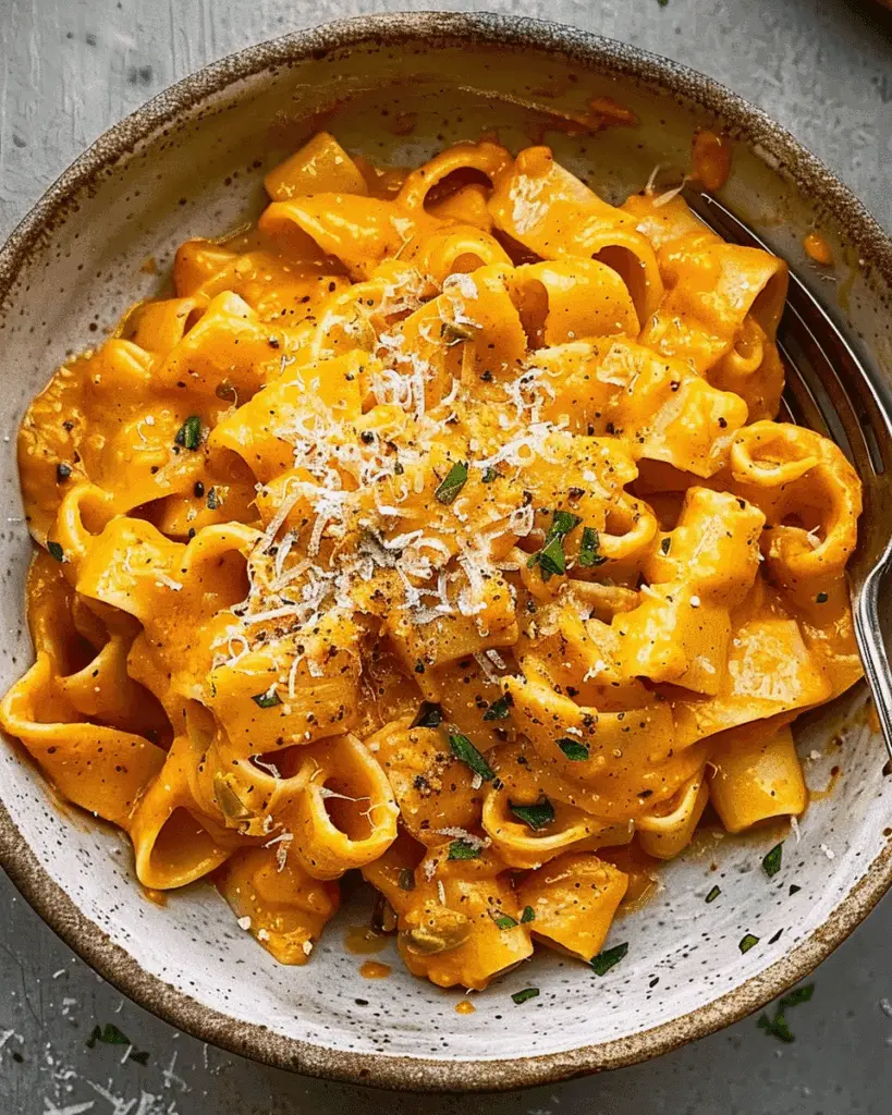 Roasted Pumpkin And Garlic Pasta
