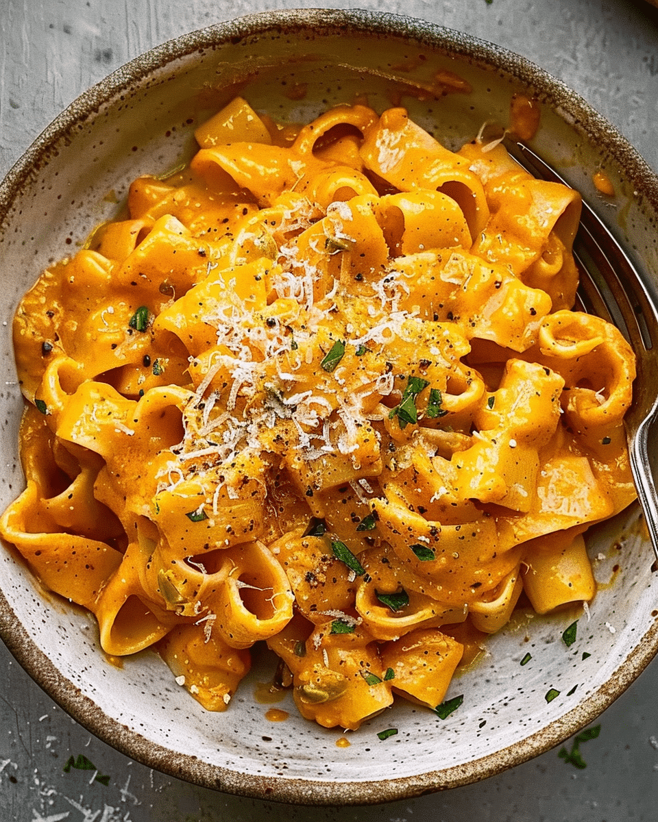 Roasted Pumpkin And Garlic Pasta