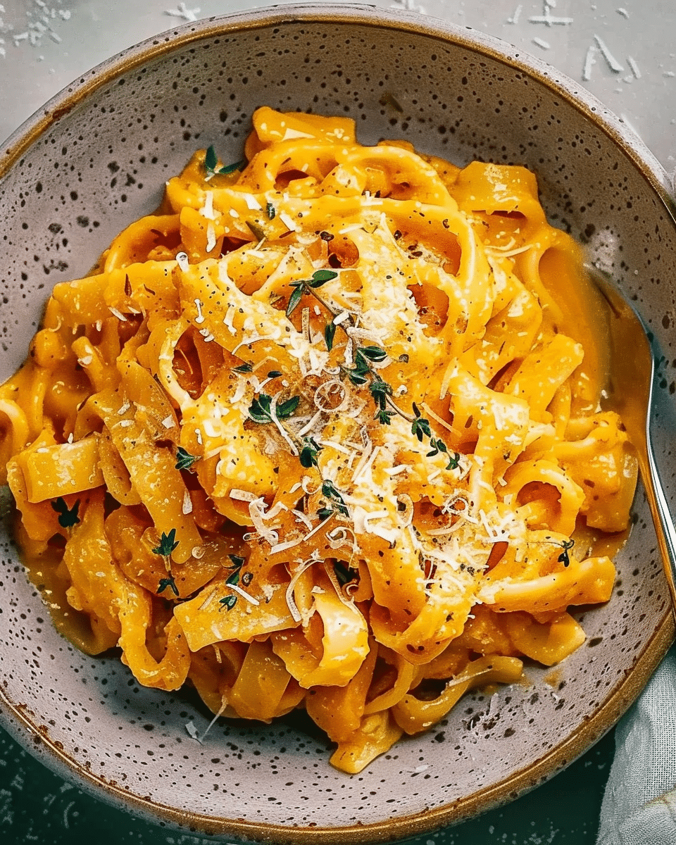 Roasted Pumpkin And Garlic Pasta