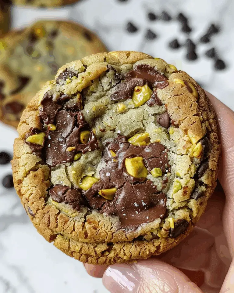 Single Serve Pistachio Cream Chocolate Chip Cookie
