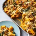 Creamy vegetarian pumpkin pasta bake Recipe