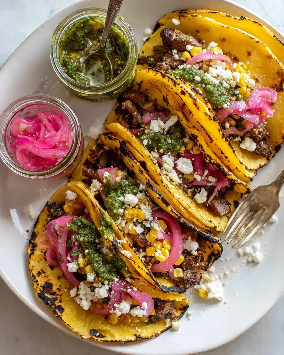 Grilled Steak Tacos with Chimichurri Recipe