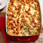 5-ingredient chicken and mushroom pasta bake Recipe