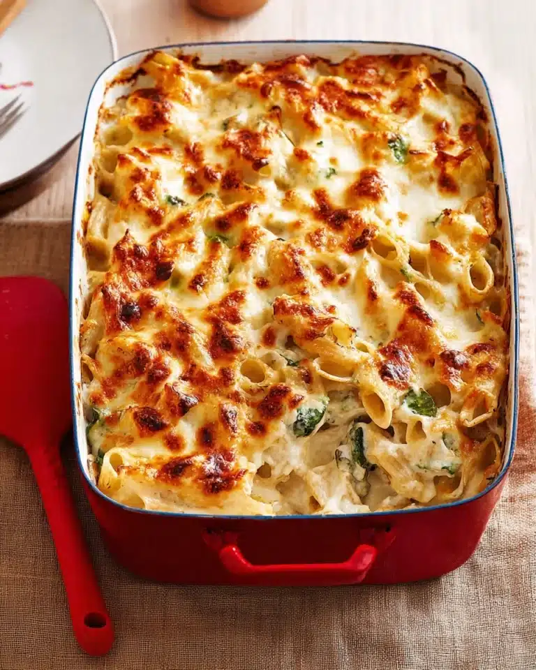 5-ingredient chicken and mushroom pasta bake Recipe