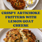 Artichoke Fritters with Whipped Goat Cheese Recipe