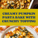 Creamy vegetarian pumpkin pasta bake Recipe