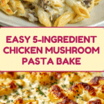 5-ingredient chicken and mushroom pasta bake Recipe