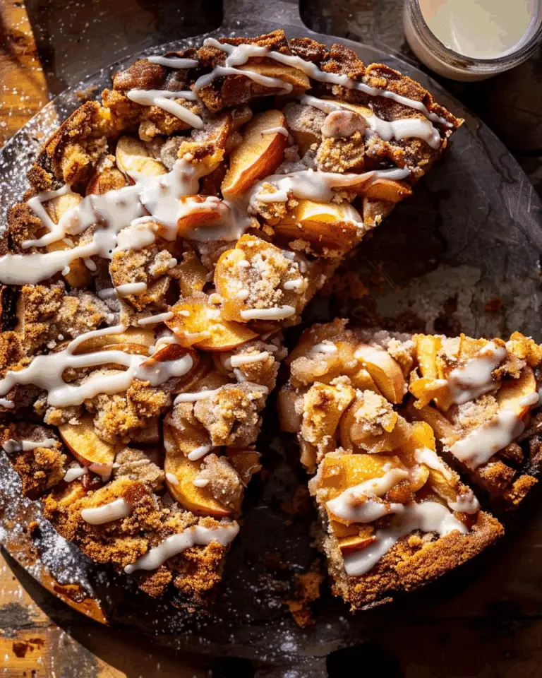 Glazed Honeycrisp Apple Fritter Cake