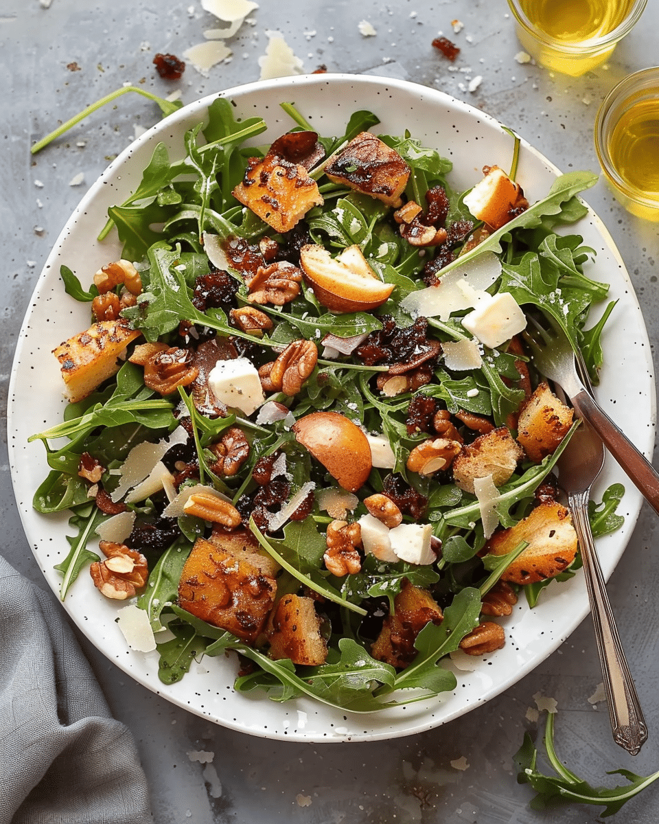 Autumn Arugula House Salad with Fig Vinaigrette