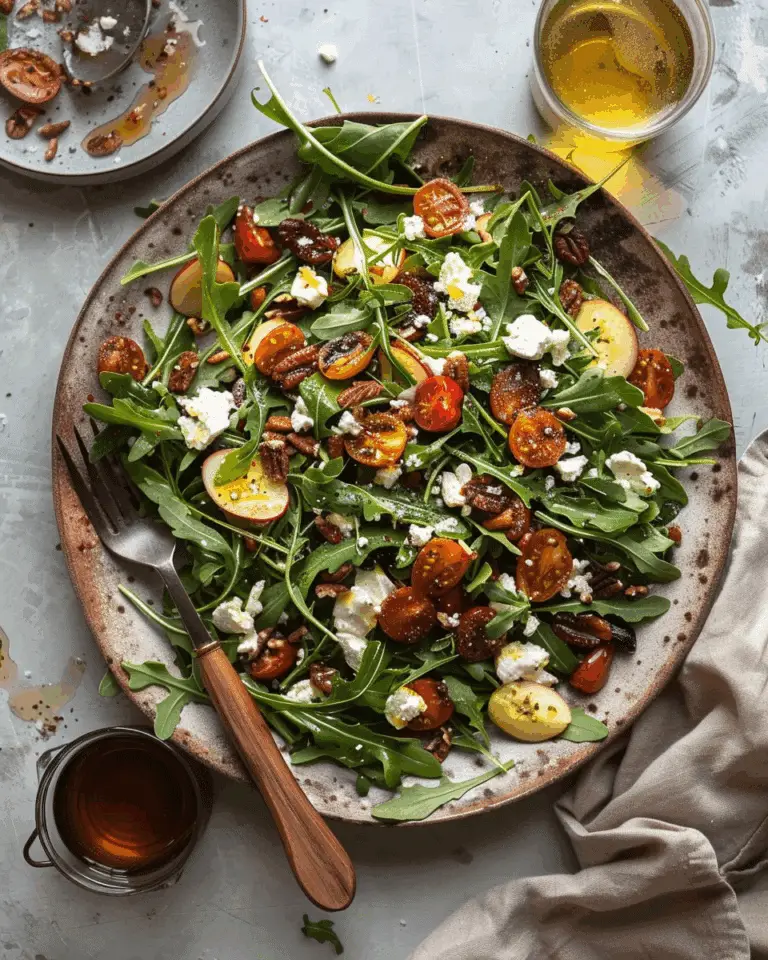 Autumn Arugula House Salad with Fig Vinaigrette