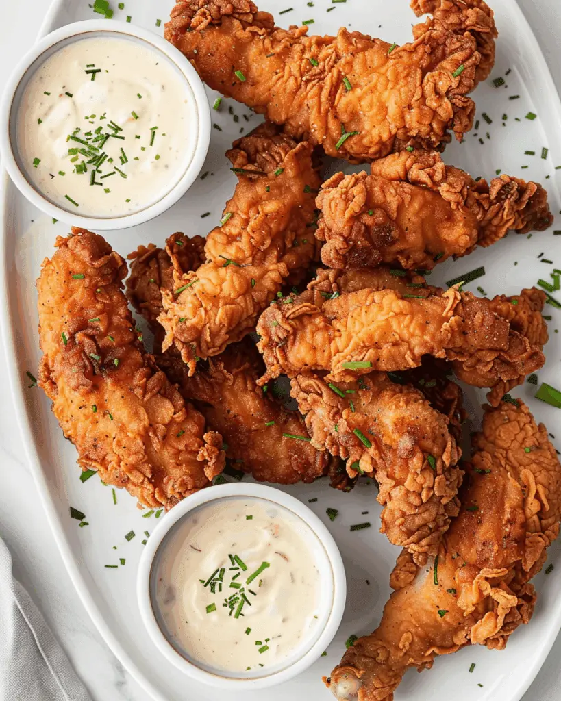 Buttermilk Fried Chicken Tenders with Homemade Ranch