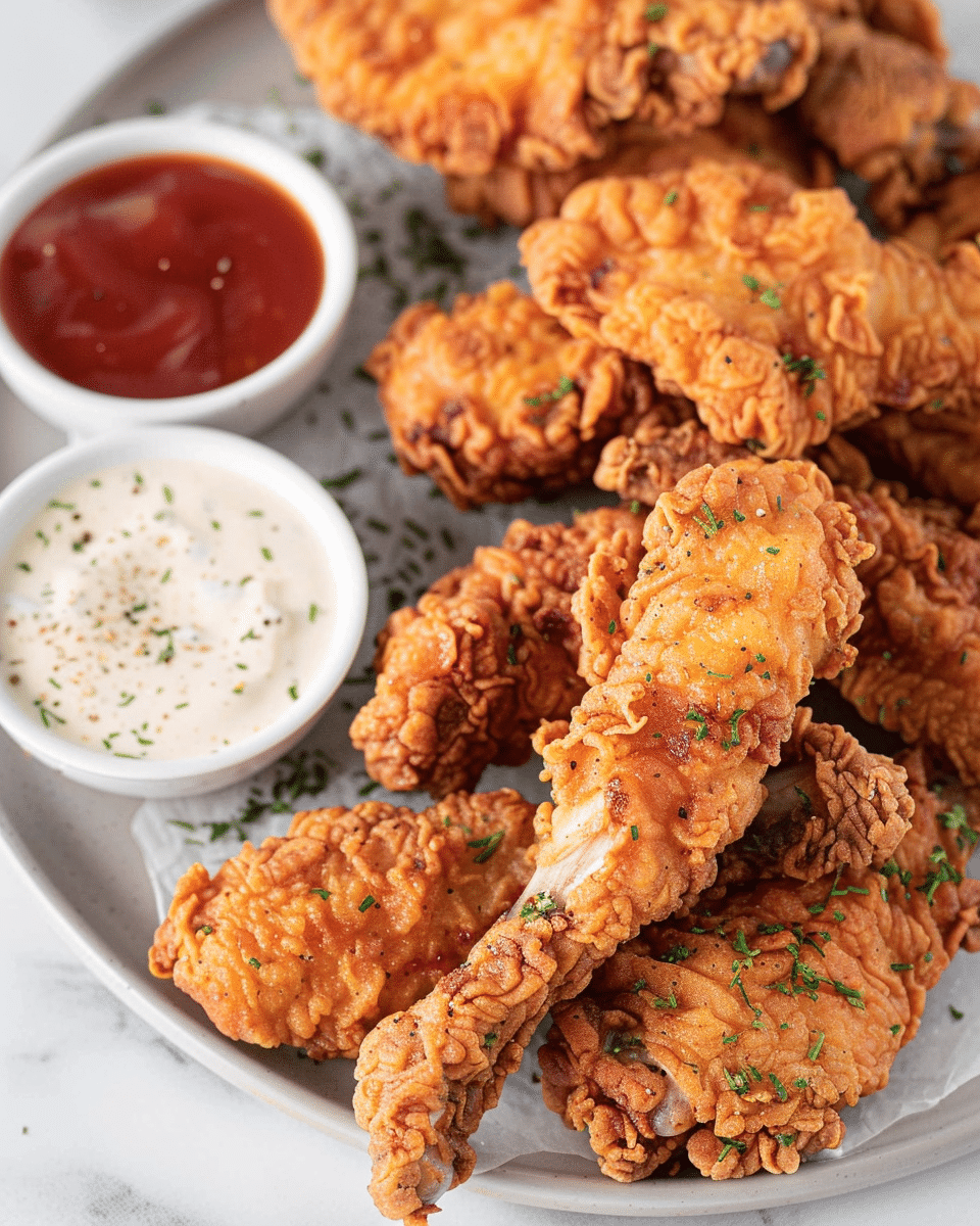Buttermilk Fried Chicken Tenders with Homemade Ranch