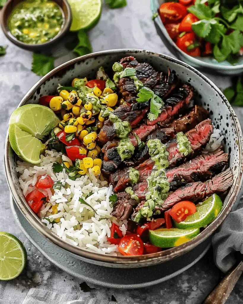 Cilantro Lime Steak Bowls