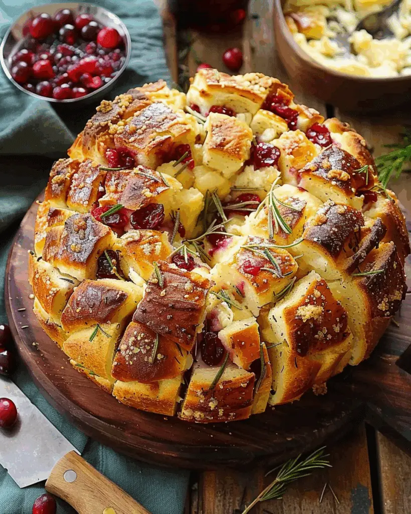 Cranberry Brie Pull Apart Bread