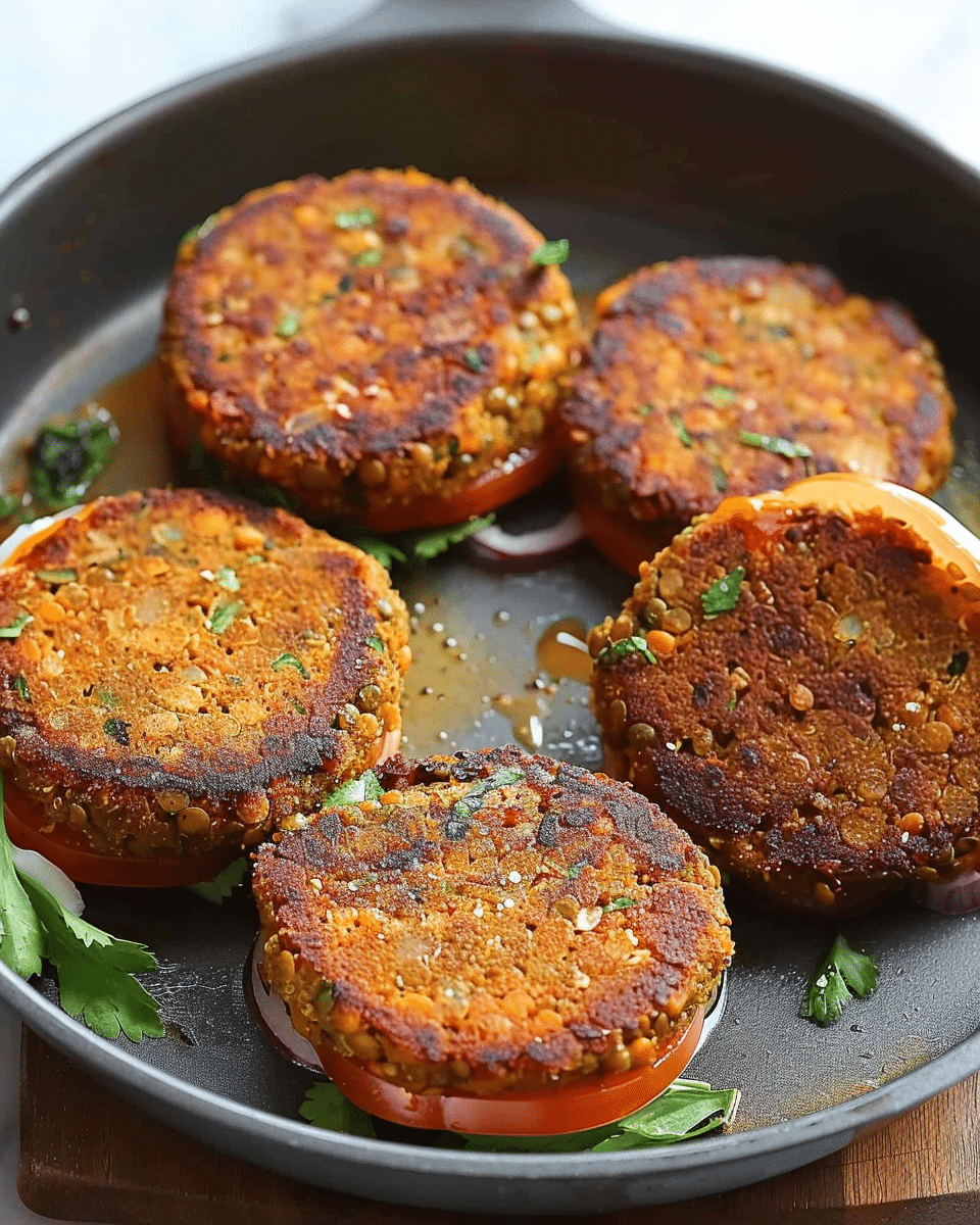 Easy 6-Ingredient Lentil Burgers