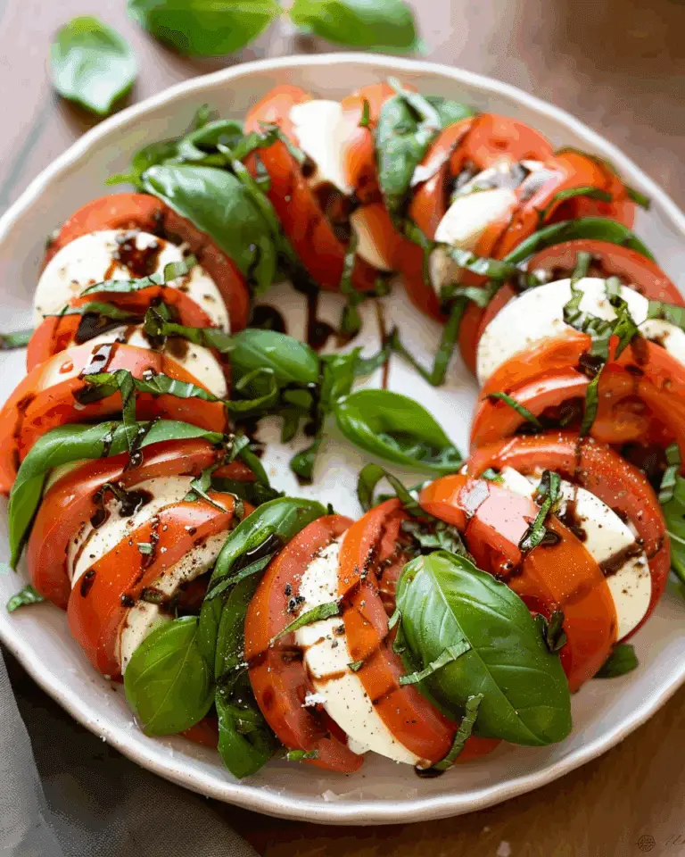 Hasselback Caprese Salad (Tomato, Mozzarella, & Basil)