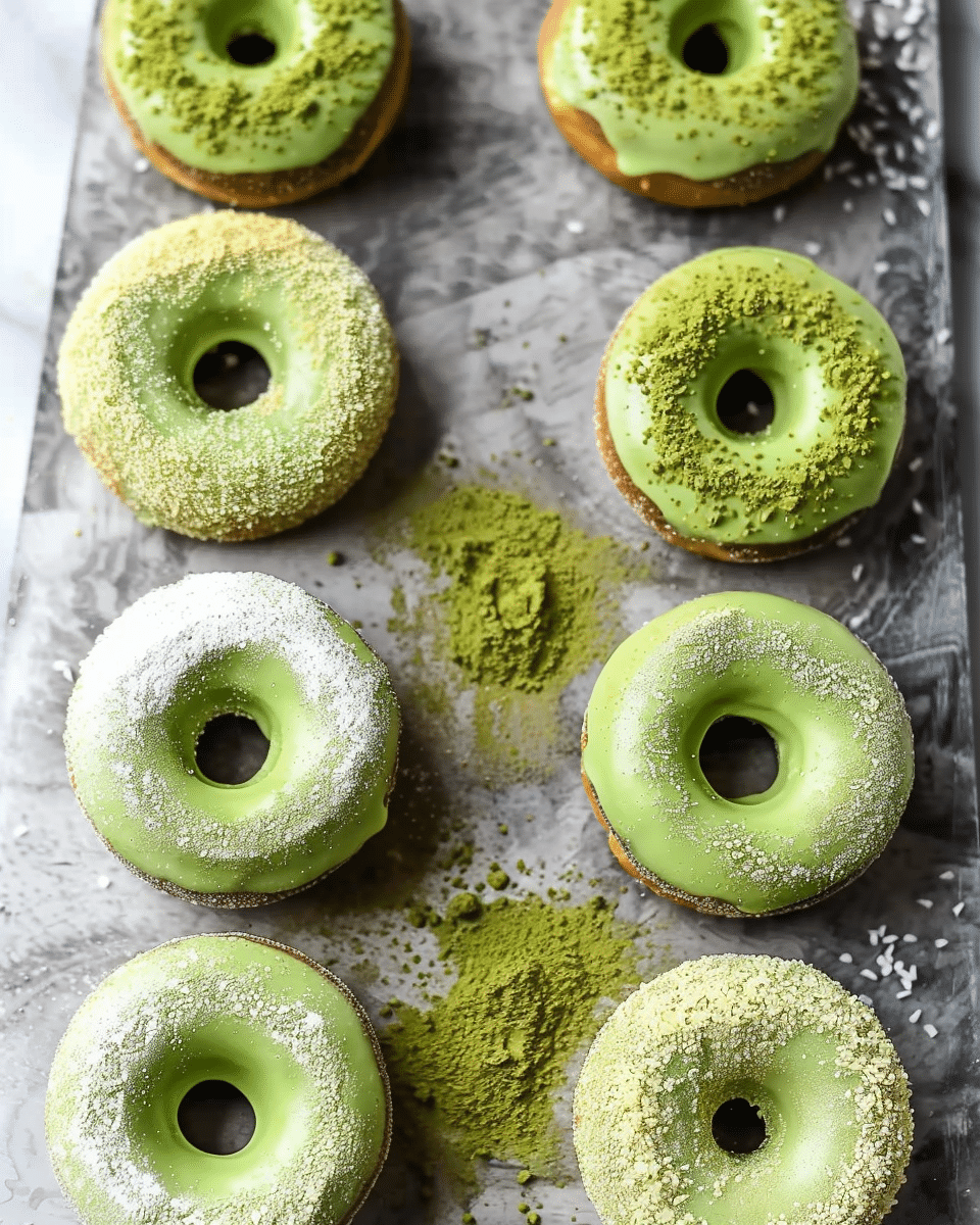 Matcha Baked Doughnuts