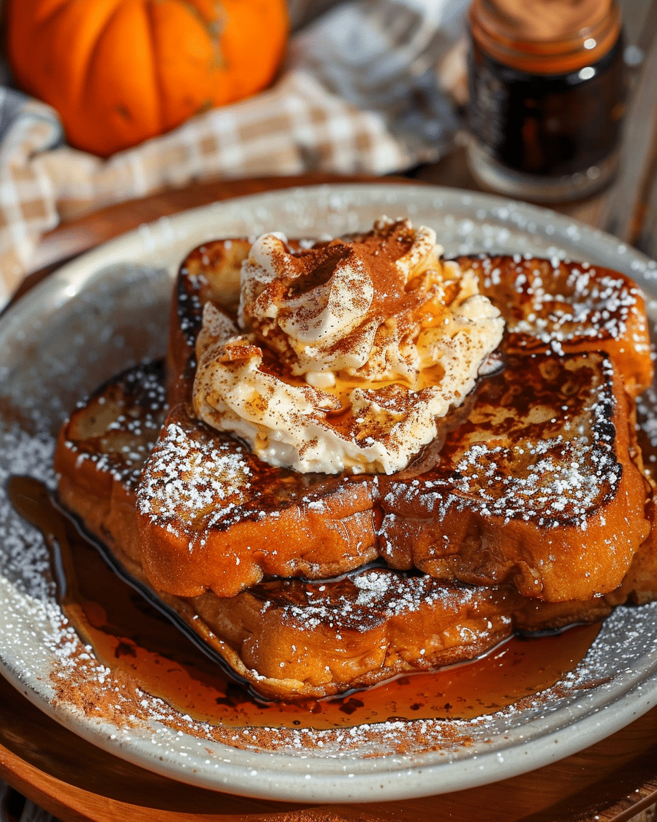 Pumpkin Spice French Toast with Whipped Cinnamon-Maple Butter