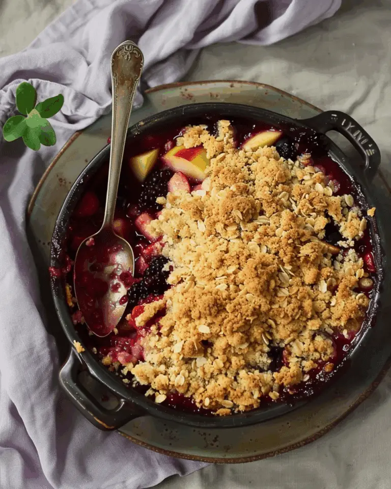 Apple and Blackberry Crumble
