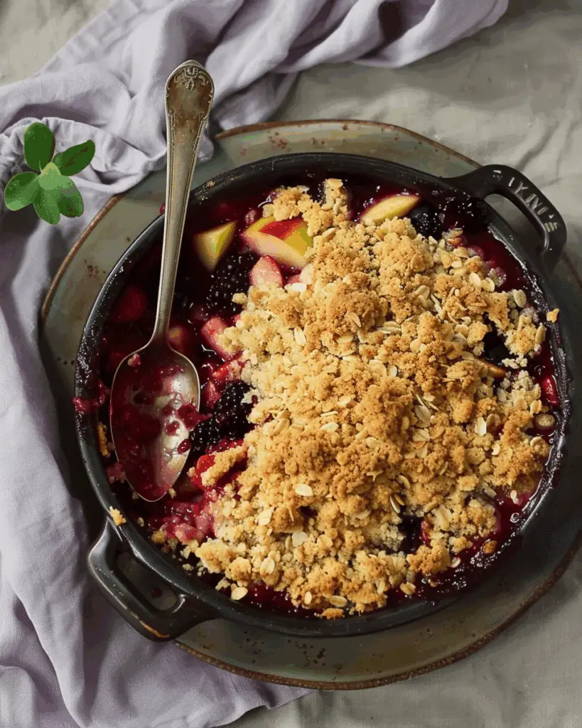 Apple and Blackberry Crumble