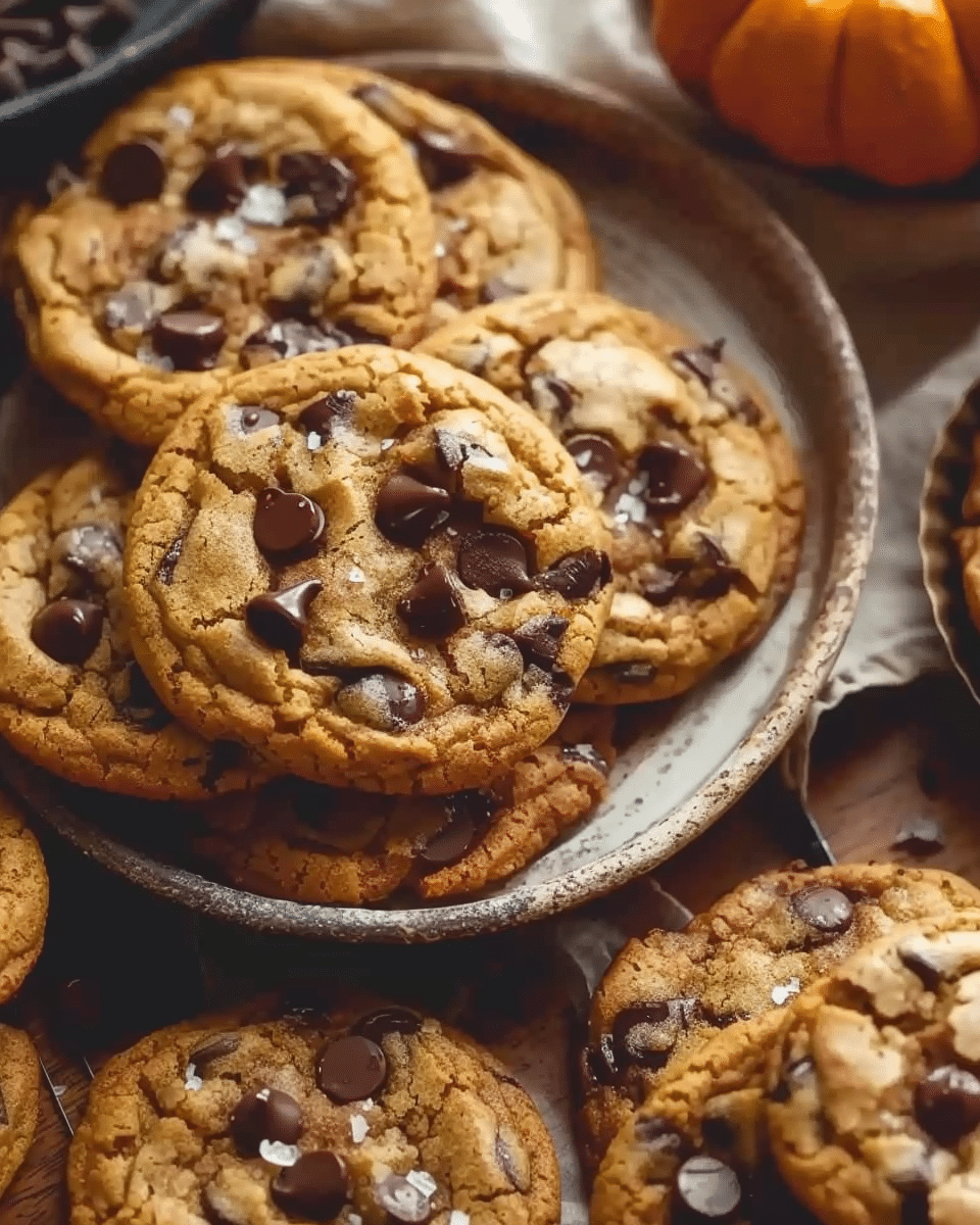 Chewy Pumpkin Chocolate Chip Cookies