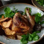 Roast Grouse with Bread Sauce, Game Chips and Liver Parfait Toast