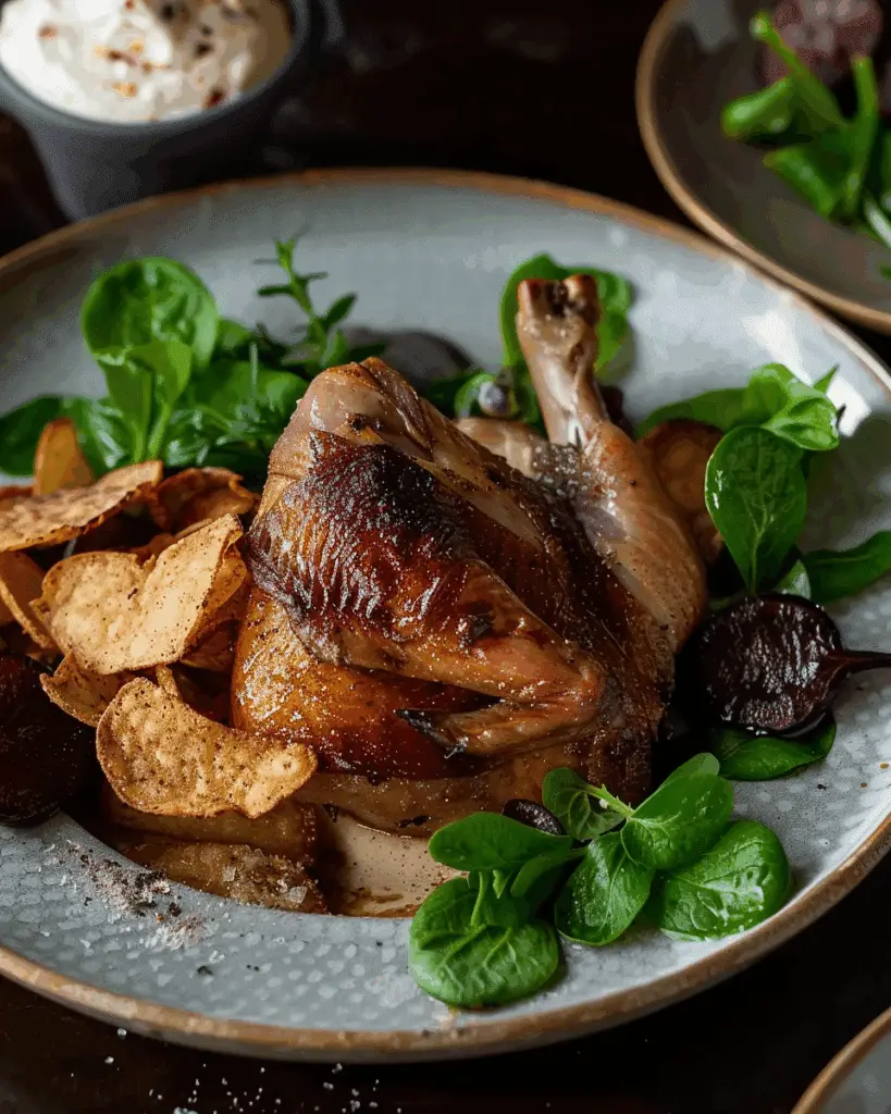 Roast Grouse with Bread Sauce, Game Chips and Liver Parfait Toast
