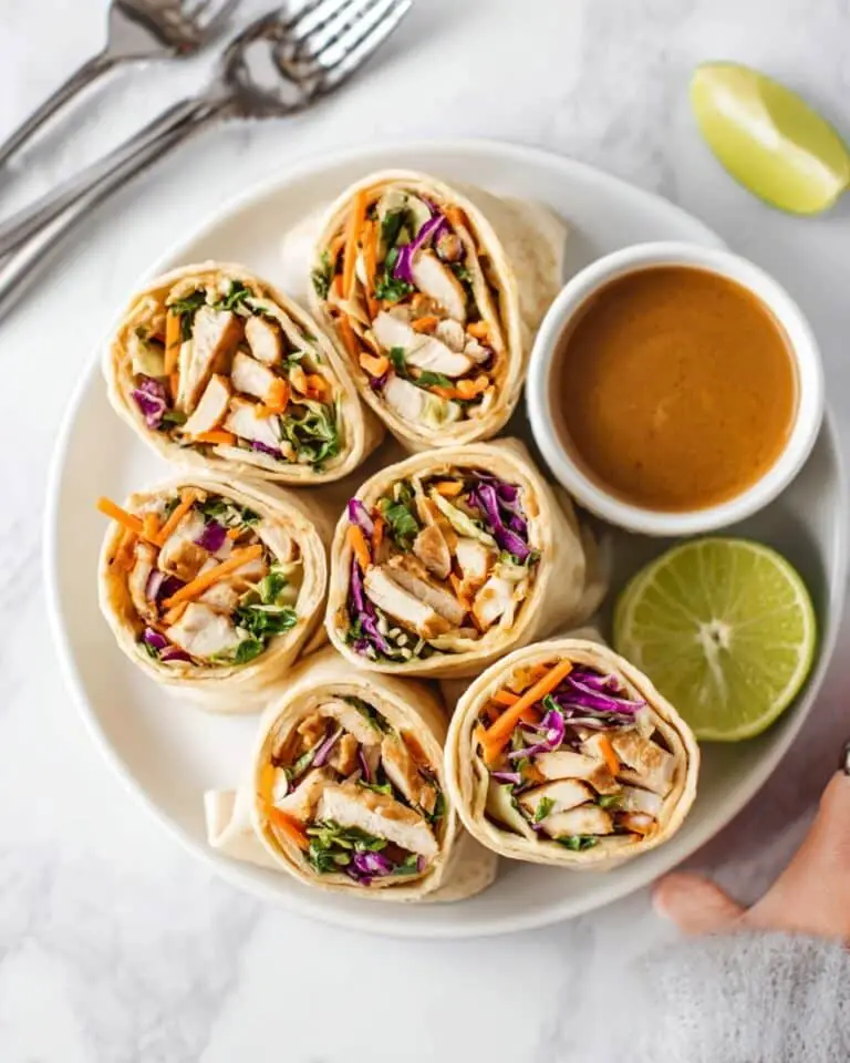 Peanut Chicken Wraps Recipe