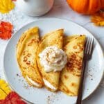 Pumpkin Crepes with Maple Cream Cheese Filling Recipe