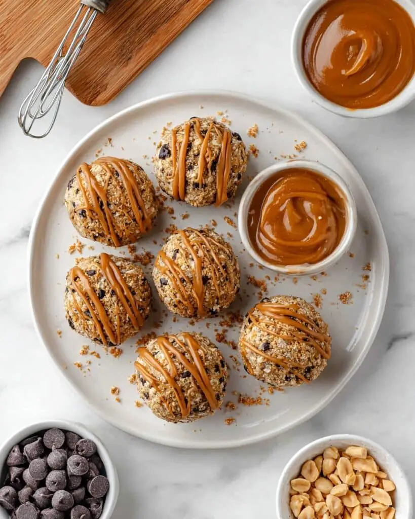 Biscoff Protein Balls with Oats, Nuts, and Chocolate Chips Recipe
