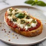15-Minute Cottage Cheese Pizza Toast Recipe