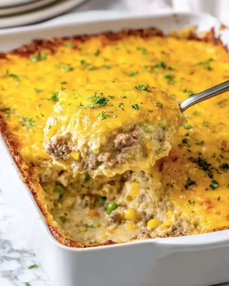 Cheesy Ground Beef and Rice Casserole Recipe