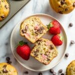 Chocolate Chip Zucchini Strawberry Muffins Recipe