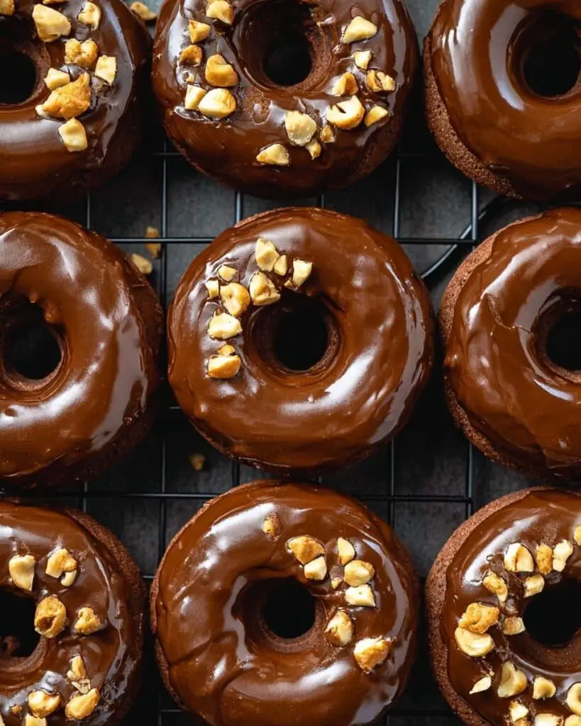 Protein Donuts with Banana and Chocolate Nut Butter Glaze Recipe