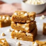 Pumpkin Blondies with White Chocolate Chips Recipe