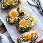 Healthy Veggie Stuffed Baked Egg Boats {Gluten Free} Recipe