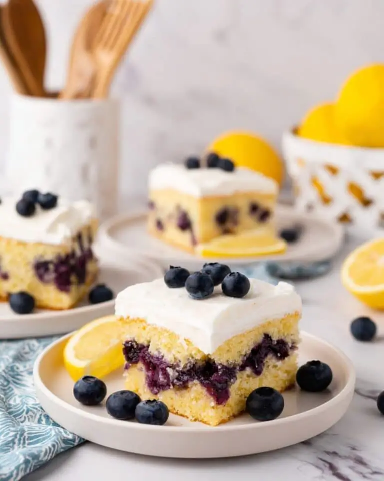 Lemon Blueberry Sheet Cake with Lemon Frosting Recipe
