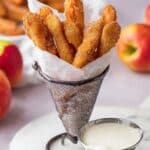 Air Fryer Apple Fries with Cinnamon Sugar Dip Recipe