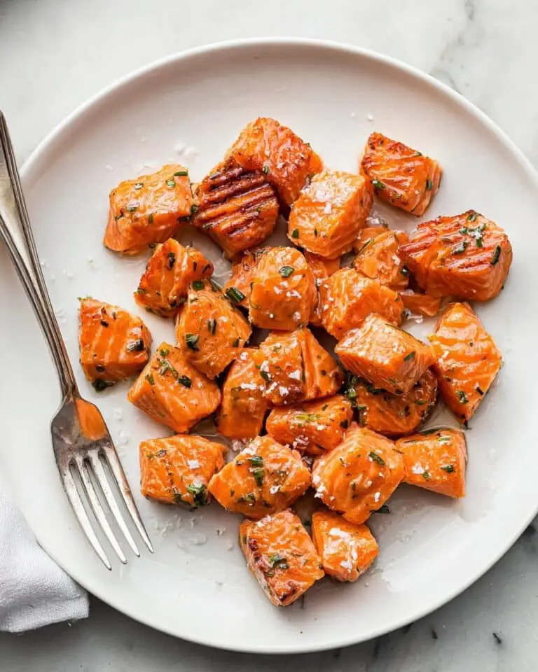 Air Fryer Salmon Bites with Lemon Garlic Butter Recipe