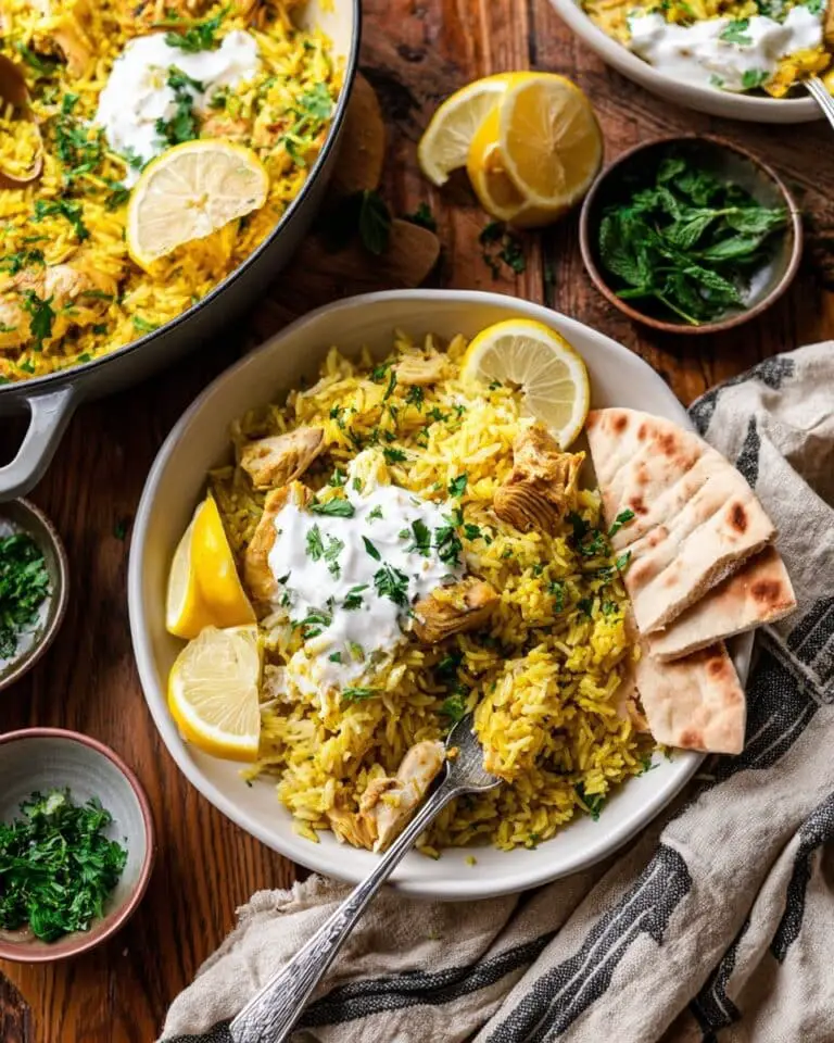 Dump-and-Bake Chicken Tzatziki and Rice Recipe