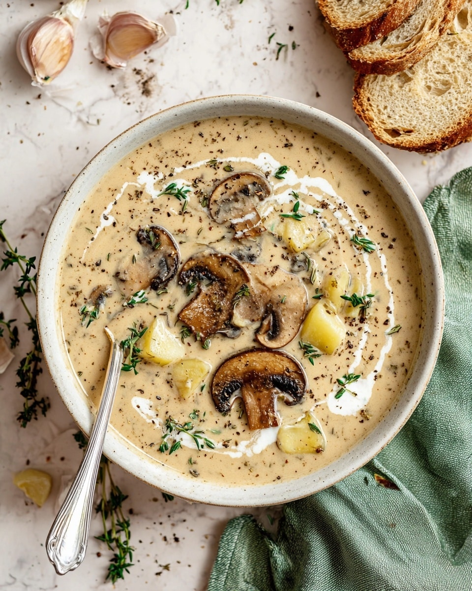 Creamy Mushroom and Potato Soup Recipe