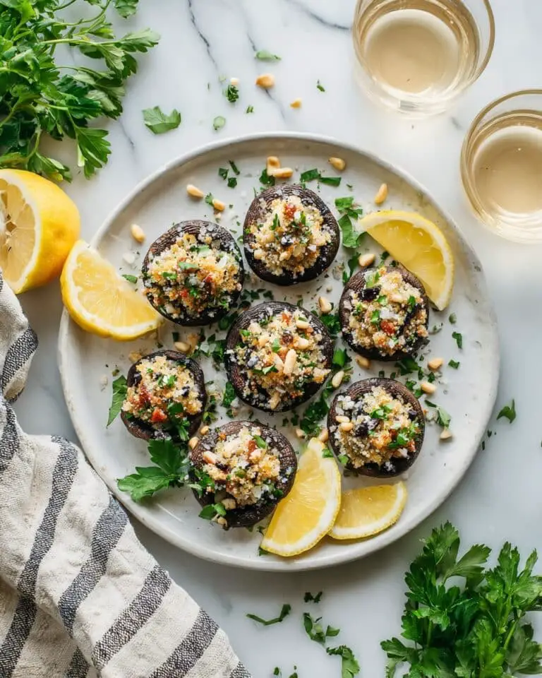 Crispy Herb and Sun-Dried Tomato Stuffed Mushrooms Recipe