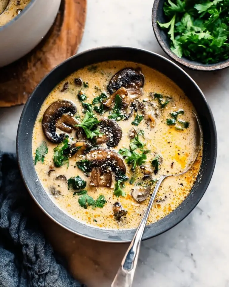 Creamy Vegan Mushroom Soup Recipe