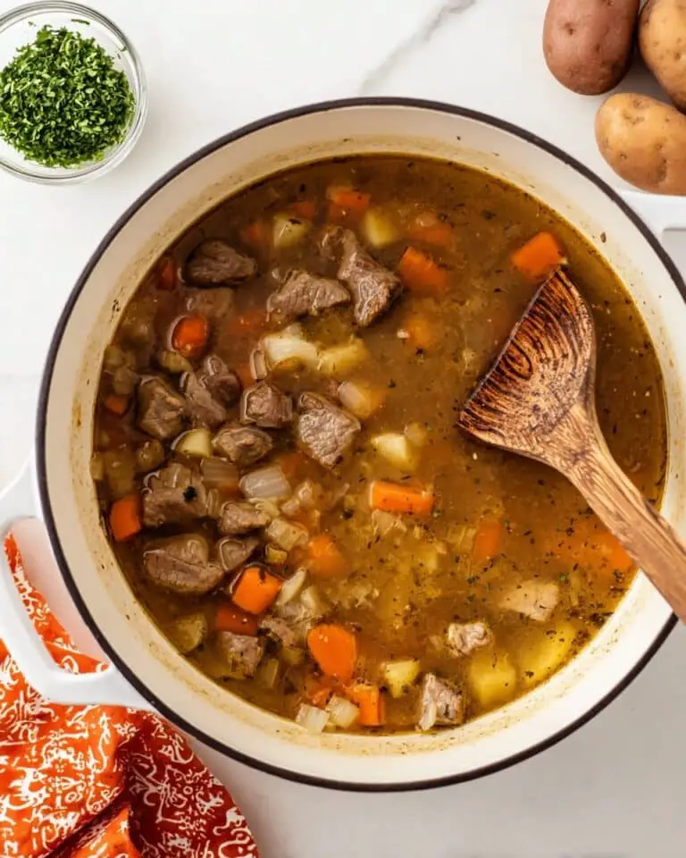 Fall Apple Cider Stew over Mashed Potatoes Recipe