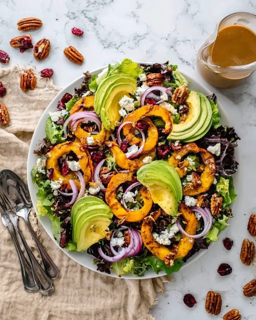 Maple Roasted Delicata Squash Salad Recipe