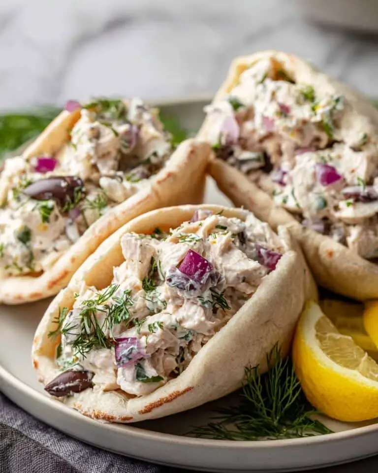 Tzatziki Chicken Salad with Olives, Feta, and Dill Recipe