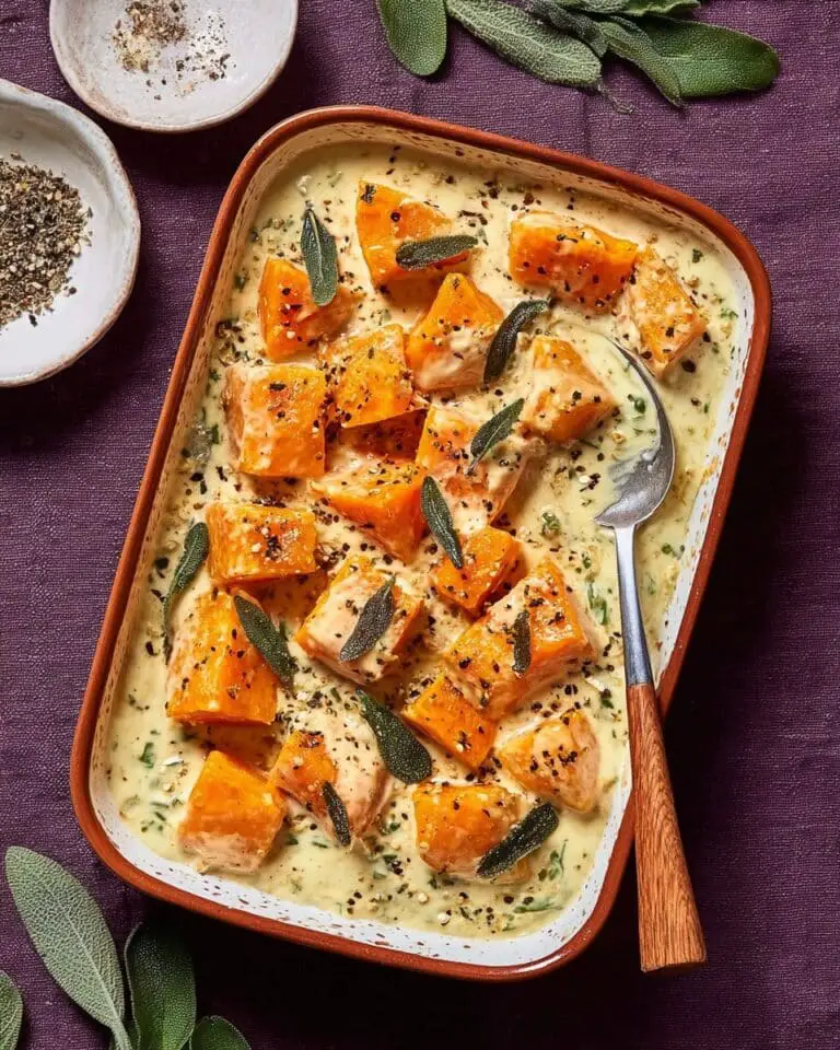 Butternut Squash Gratin with Sage, Gruyère, and Parmesan Recipe