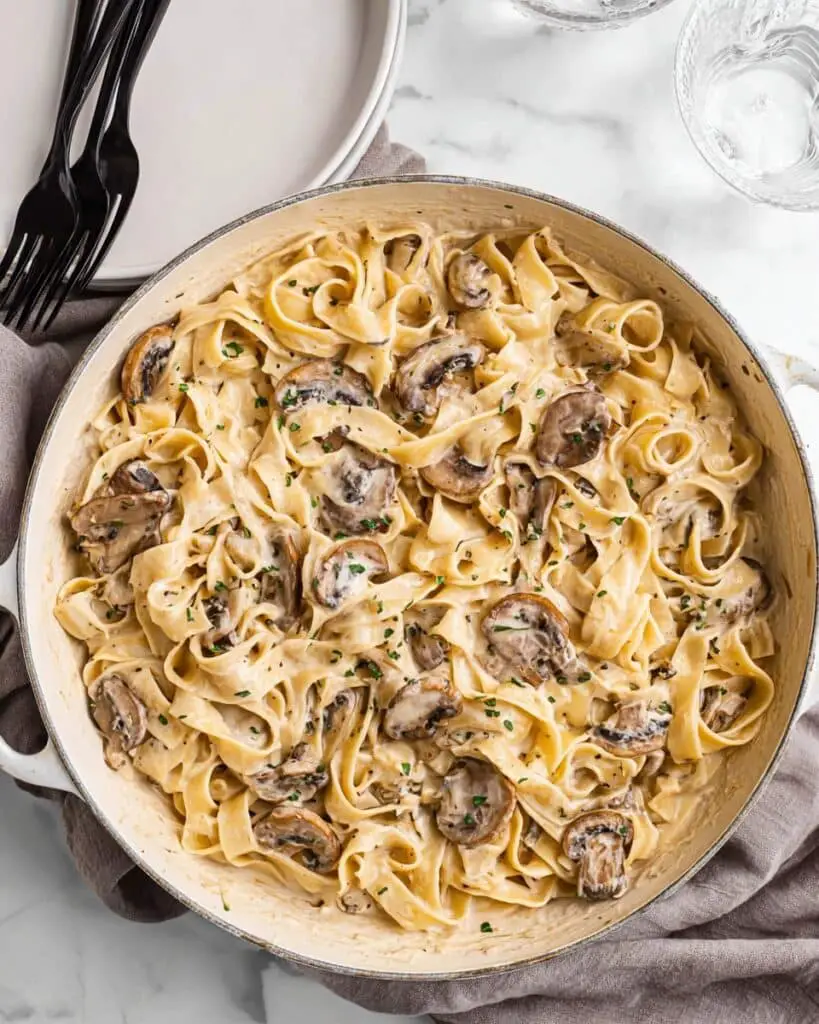 Mushroom Cream Sauce Pasta Recipe