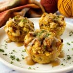 Muffin Tin Turkey & Stuffing Cups with Gravy Recipe