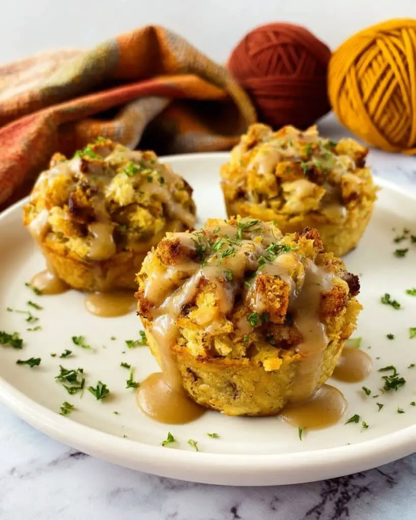 Muffin Tin Turkey & Stuffing Cups with Gravy Recipe